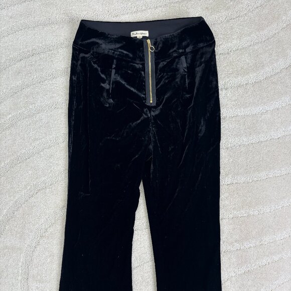 For Love and Lemons Velvet Zip Front Ankle Zip Pants - Picture 1 of 6
